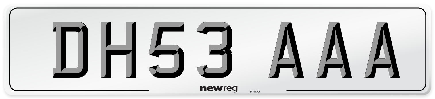 DH53 AAA Number Plate from New Reg